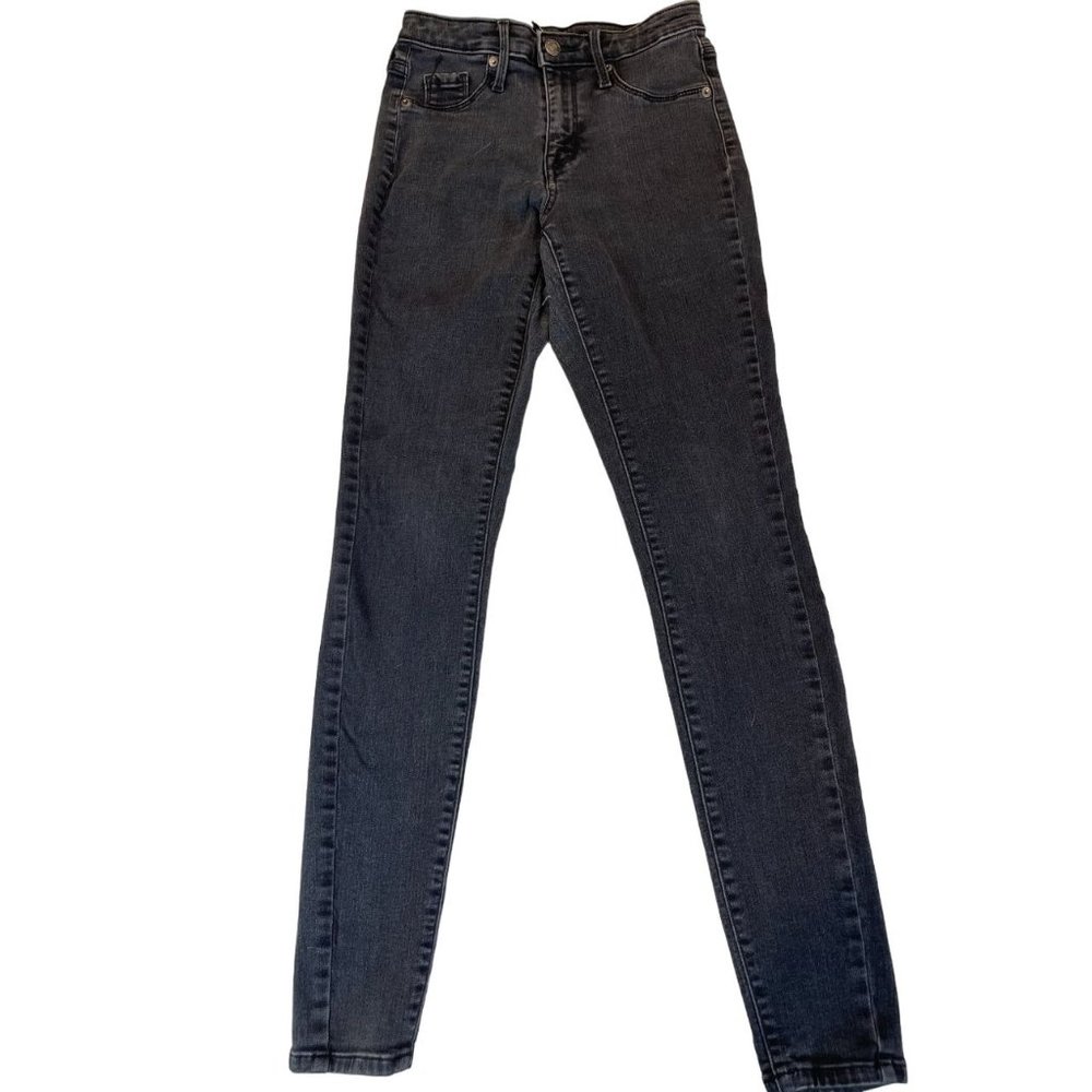 Mossimo Womens Jeans High Rise Jegging Power Stretch Mid Rise Black Size 4/27R